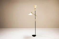 Sale Pamono Pelikan Floor Lamp in Brass and Lacquered Steel by J.T. Kalmar, Austria, 1950s