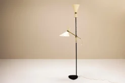 Sale Pamono Pelikan Floor Lamp in Brass and Lacquered Steel by J.T. Kalmar, Austria, 1950s
