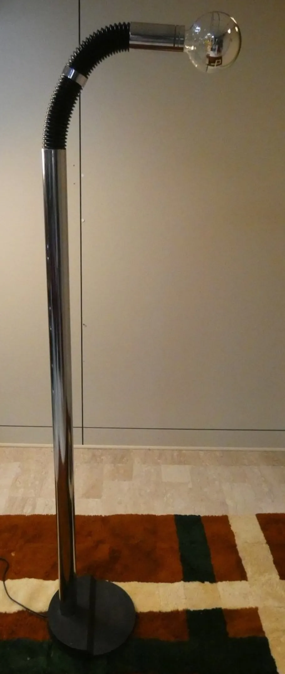 Best Pamono Periscope Floor Lamp in Chromed Steel and Rubber by Martini Luce, 1970s