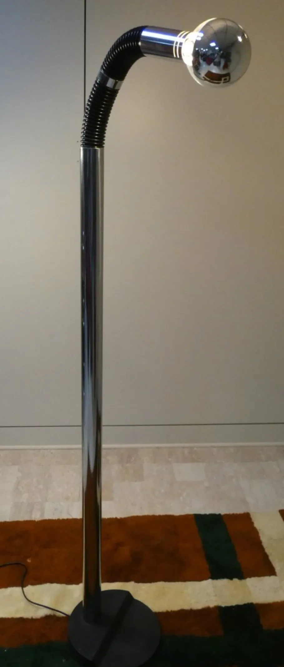 Best Pamono Periscope Floor Lamp in Chromed Steel and Rubber by Martini Luce, 1970s