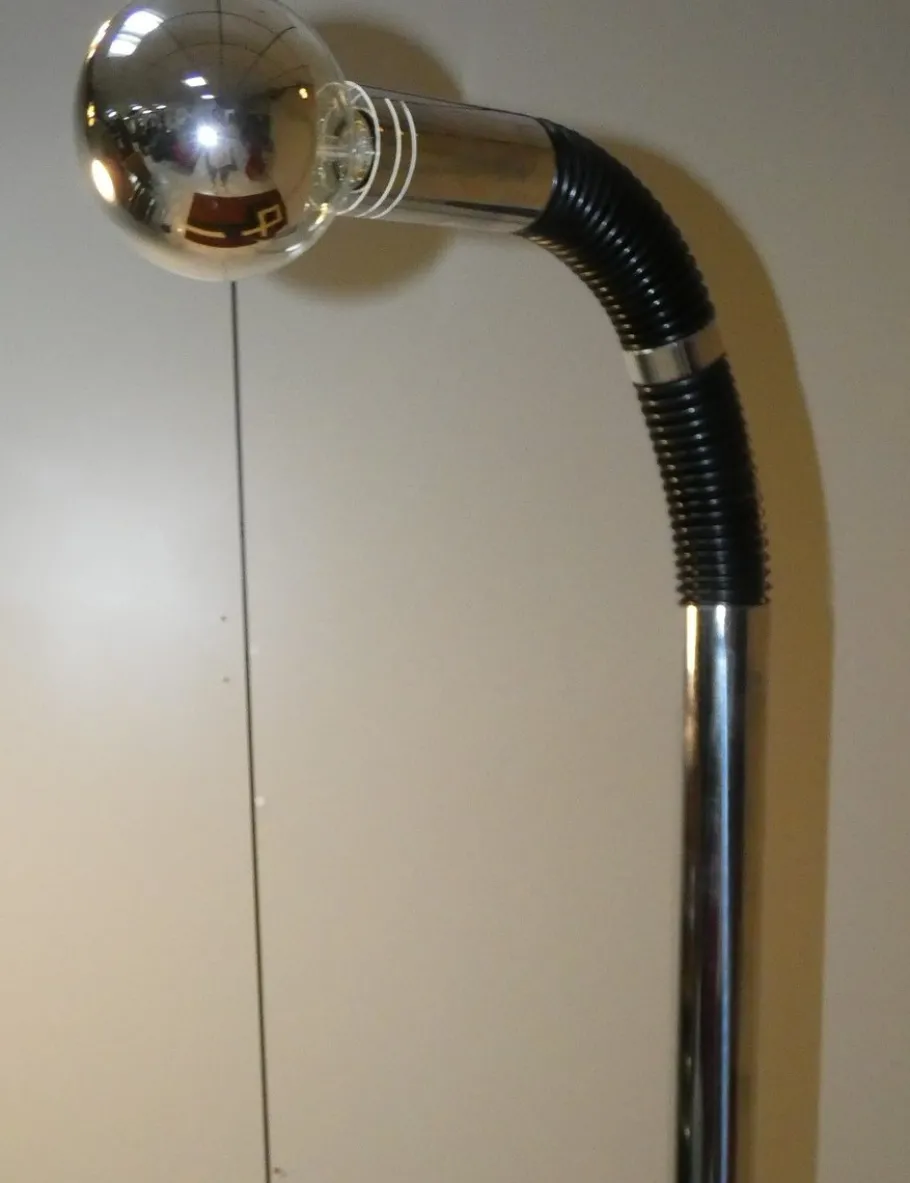 Best Pamono Periscope Floor Lamp in Chromed Steel and Rubber by Martini Luce, 1970s