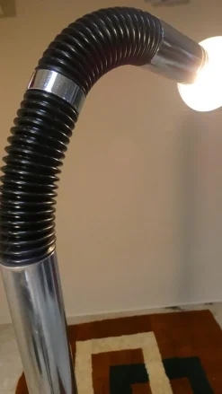 Best Pamono Periscope Floor Lamp in Chromed Steel and Rubber by Martini Luce, 1970s