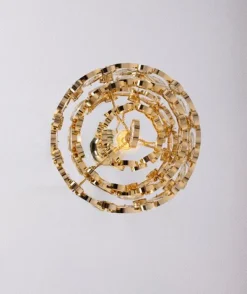 Best Pamono Petite Gilt Brass Chandelier from Palwa, Germany, 1970s