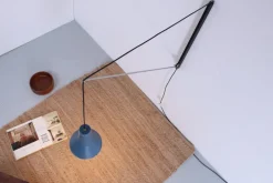 Sale Pamono Petrol Blue Model 25 Adjustable Wall Lamp by W. Hagoort for Hagoort, 1950s