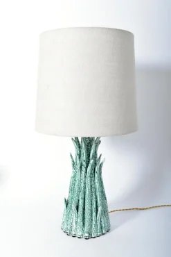 Clearance Pamono Pico Green White Ceramic Lamp by Barracuda Interiors