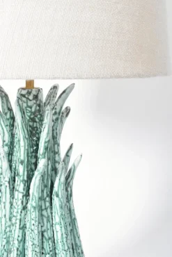 Clearance Pamono Pico Green White Ceramic Lamp by Barracuda Interiors