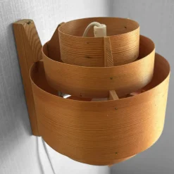 Sale Pamono Pine Veneer Wall Lamp V327 by Hans-Agne Jakobsson for Ellysett, Sweden, 1960s