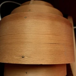 Sale Pamono Pine Veneer Wall Lamp V327 by Hans-Agne Jakobsson for Ellysett, Sweden, 1960s