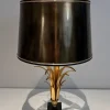 Clearance Pamono Pineapple Lamp in Gilded Metal and Black Lacquer in the style of Maison Charles