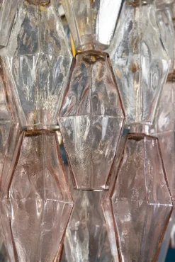 Sale Pamono Pink & Ice Poliedri Chandelier attributed to Carlo Scarpa from Venini, 1955