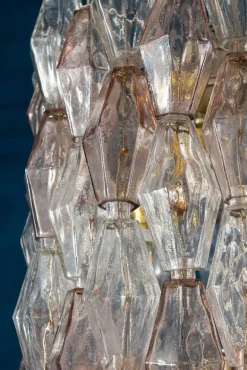 Sale Pamono Pink & Ice Poliedri Chandelier attributed to Carlo Scarpa from Venini, 1955