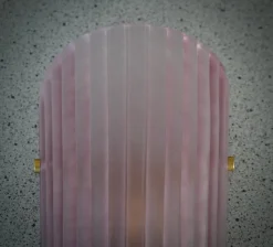 Sale Pamono Pink Murano Glass and Brass Wall Light, 2000