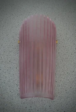 Sale Pamono Pink Murano Glass and Brass Wall Light, 2000