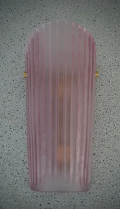 Sale Pamono Pink Murano Glass and Brass Wall Light, 2000