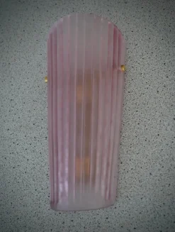 Sale Pamono Pink Murano Glass and Brass Wall Light, 2000