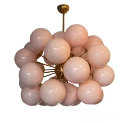 Best Pamono Pink Murano Glass Balloons Chandelier by Murano for Murano