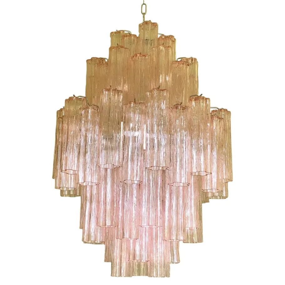 Sale Pamono Pink Tronchi Murano Glass Chandelier by Simoeng