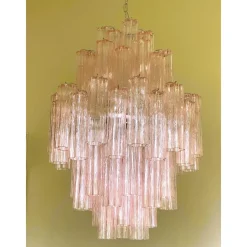 Sale Pamono Pink Tronchi Murano Glass Chandelier by Simoeng