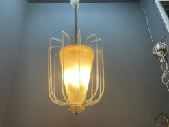 New Pamono Polegoso Murano Glass Pendant from Barovier, Italy, 1940s