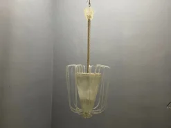 New Pamono Polegoso Murano Glass Pendant from Barovier, Italy, 1940s