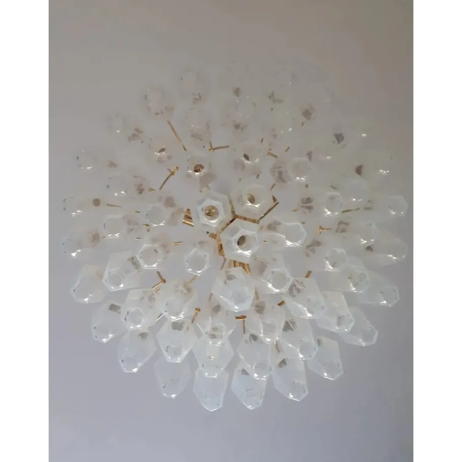 Sale Pamono Polyhedron Murano Glass in Opalino Color by Simoeng for Simoeng