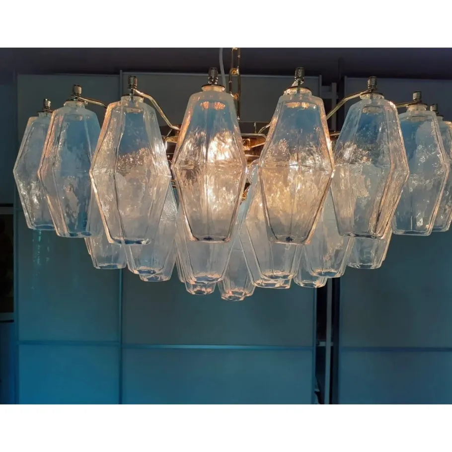 Sale Pamono Polyhedron Murano Glass in Opalino Color by Simoeng for Simoeng