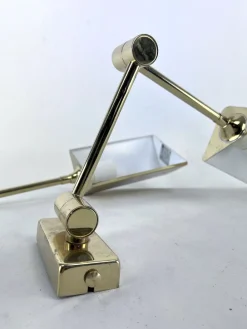 Sale Pamono Postmodern Articulated Brass Wall Lamps from Baulmann Leuchten, Germany, 1980s, Set of 2