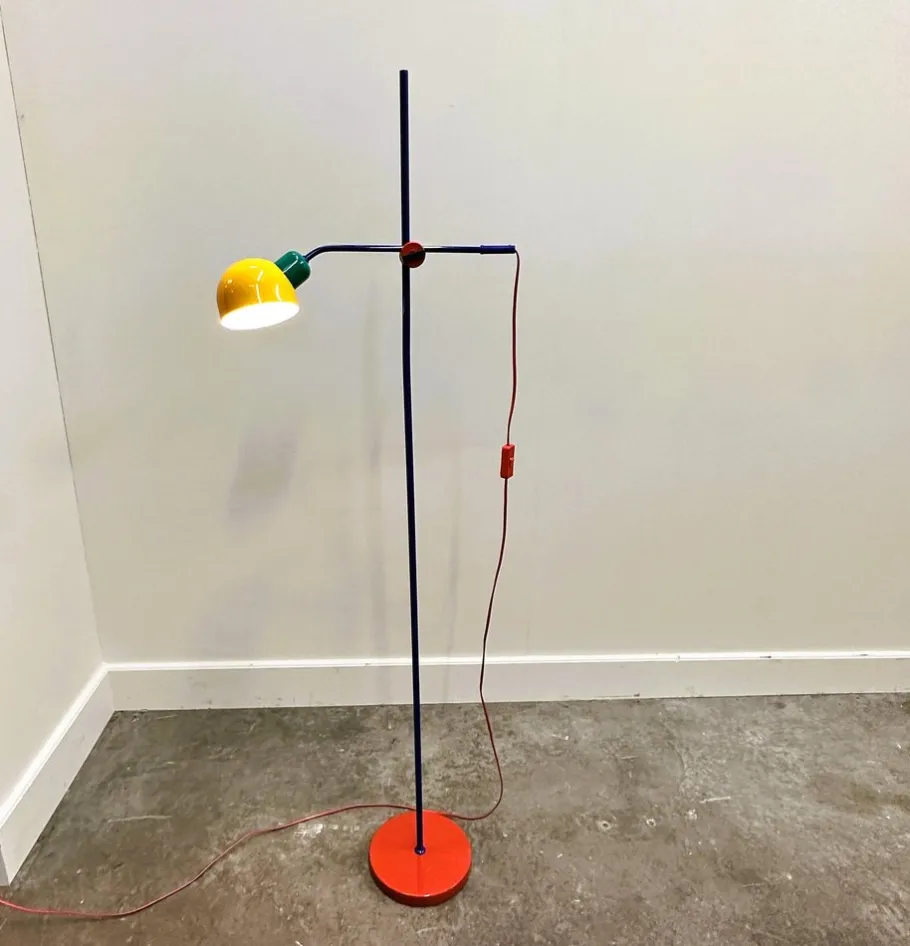 Best Pamono Postmodern Multicolor Metal Floor Lamp from Veneta Lumi, Italy, 1980s