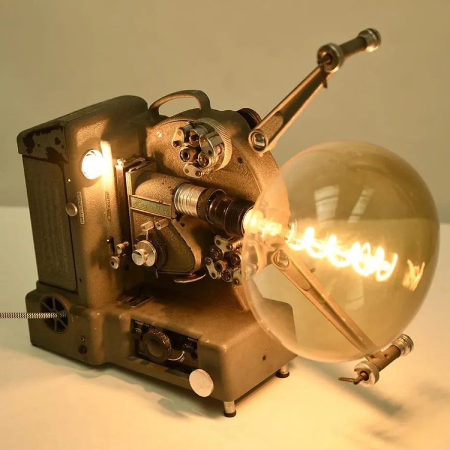 Clearance Pamono Projector Transformed Into a Light Fixture from Heurtier