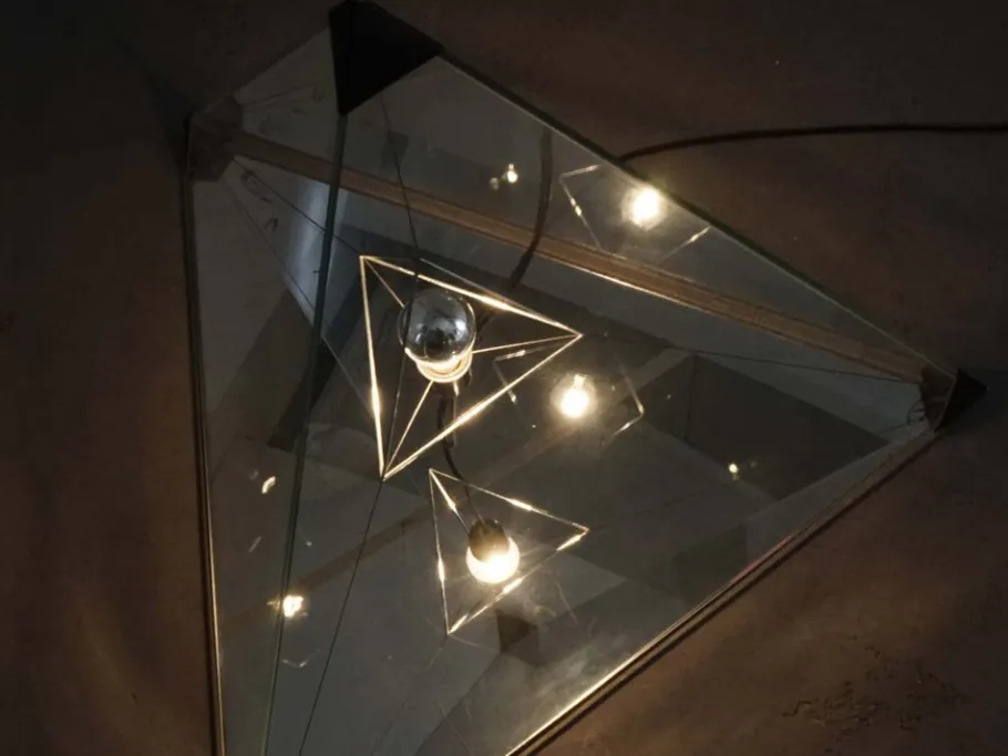 Best Pamono Prototype Tetrahedron Lamp by Van Nieuwenborg & Wegman, 1979