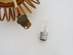 Sale Pamono Rattan and Bamboo Pendant Light attributed to Louis Sognot, 1950s