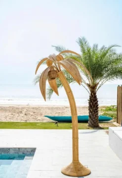 Best Pamono Rattan Coconut Floor Lamp, 1990s