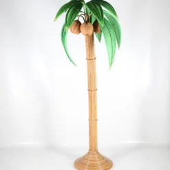 Online Pamono Rattan Coconut Tree Floor Lamp, 2000s