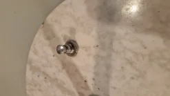 Outlet Pamono Reading Floor Lamp in Chromed Metal with White Cone and White Marble Base, 1960s