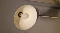 Outlet Pamono Reading Floor Lamp in Chromed Metal with White Cone and White Marble Base, 1960s