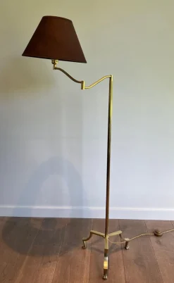 Pamono Reading Lamp with Brass Claw Feet by Maison Jansen