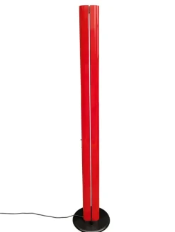 Online Pamono Red and Black Metal Megaron Floor Lamp by G. Frattini for Artemide, 1980s