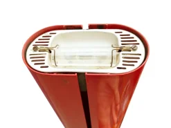 Online Pamono Red and Black Metal Megaron Floor Lamp by G. Frattini for Artemide, 1980s