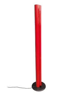 Online Pamono Red and Black Metal Megaron Floor Lamp by G. Frattini for Artemide, 1980s