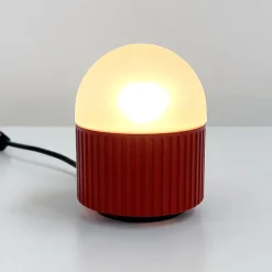 Best Pamono Red Bulbo Table Lamp by R. Barbieri & G. Marianelli for Tronconi, 1980s