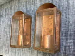 Best Pamono Red Copper Garden Lamps, 1990s, Set of 2