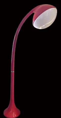 Clearance Pamono Red Floor Lamp by Fabio Lenci for Guzzini, 1970s
