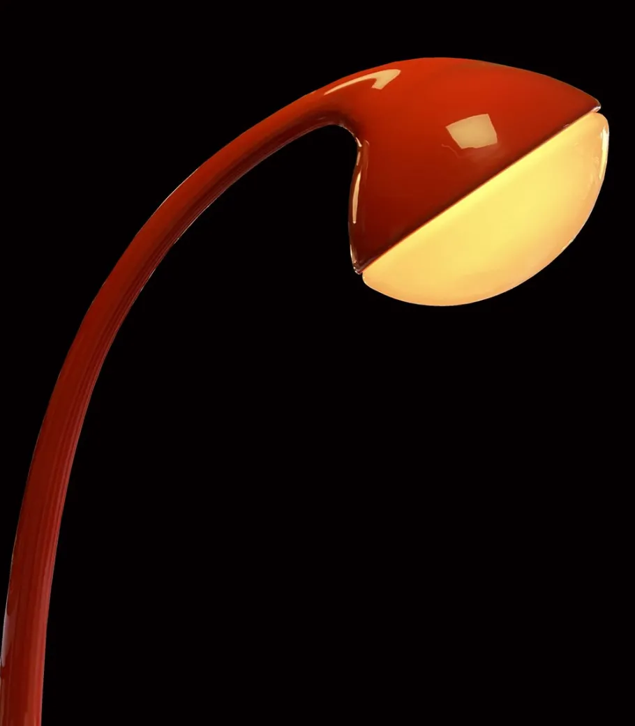Clearance Pamono Red Floor Lamp by Fabio Lenci for Guzzini, 1970s