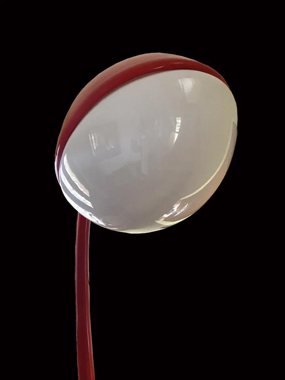 Clearance Pamono Red Floor Lamp by Fabio Lenci for Guzzini, 1970s