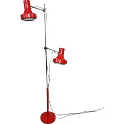 Clearance Pamono Red Floor Lamp by Josef Hurka for Napako, 1970s