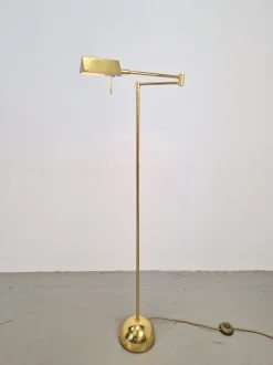 Pamono Regency Style Brass Floor Lamp from Sölken Leuchten, 1970s