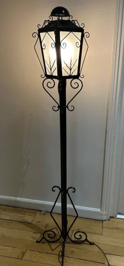 Online Pamono Reverberal Wrought Iron Floor Lamp, 1950s