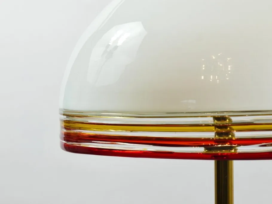 Sale Pamono Roberto Pamio Febo Floor Lamp in Marble, Brass & Murano Glass attributed to Leucos, Italy, 1970s