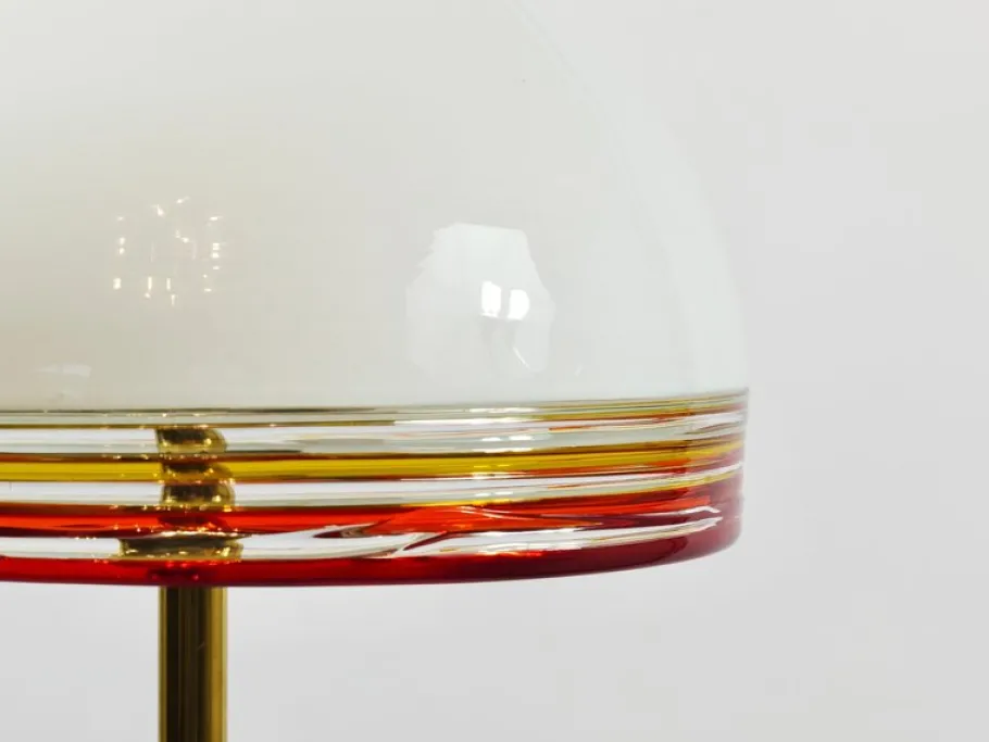 Sale Pamono Roberto Pamio Febo Floor Lamp in Marble, Brass & Murano Glass attributed to Leucos, Italy, 1970s