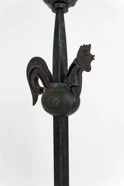 Clearance Pamono Rooster Floor Lamp in Wrought Iron by Jean Touret for Ateliers Marolles, 1950s